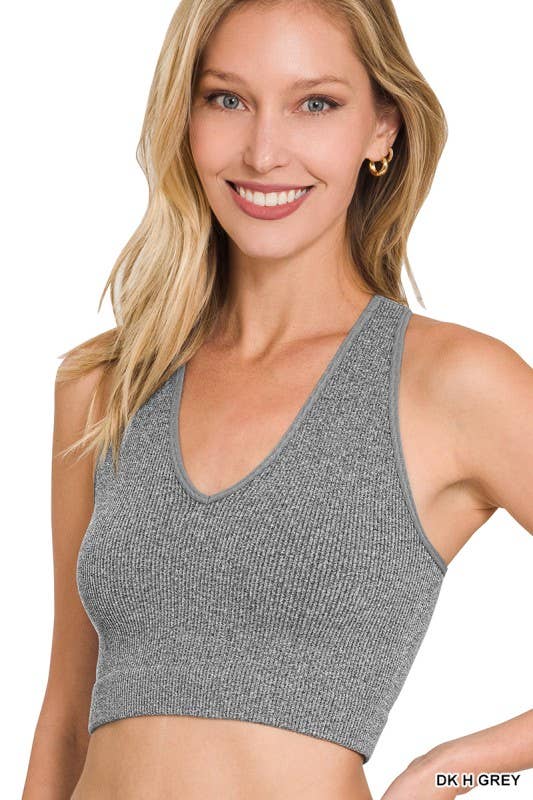 Vanilla Monkey - Wholesale Tank Top - Women's - Ribbed Cropped Racerback Tank Top3