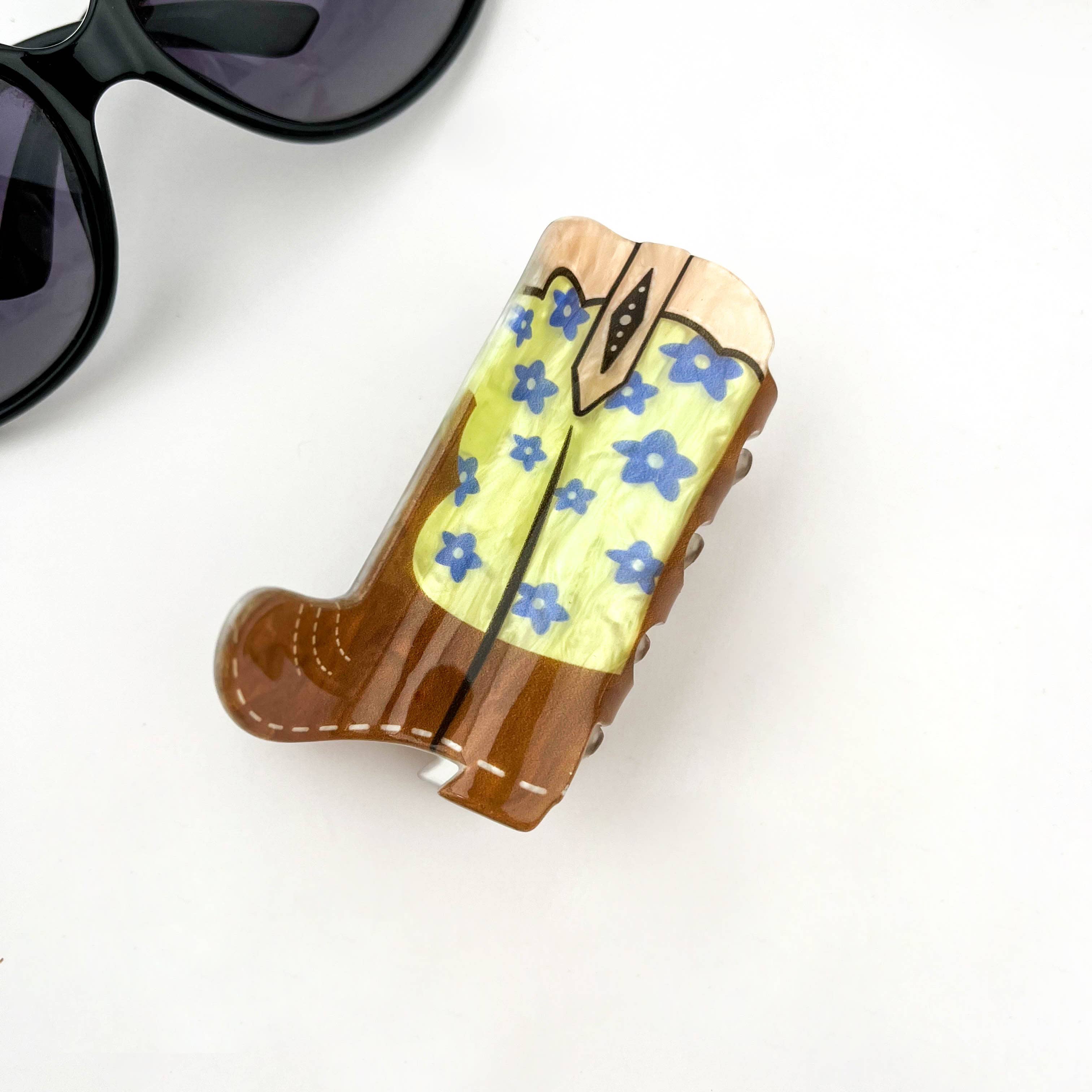 SoapElenGlen - Wholesale Hair Clip - Women's - Cute Cowboy Boot Hair Claw Clip, Sweet & Cool Western Style0