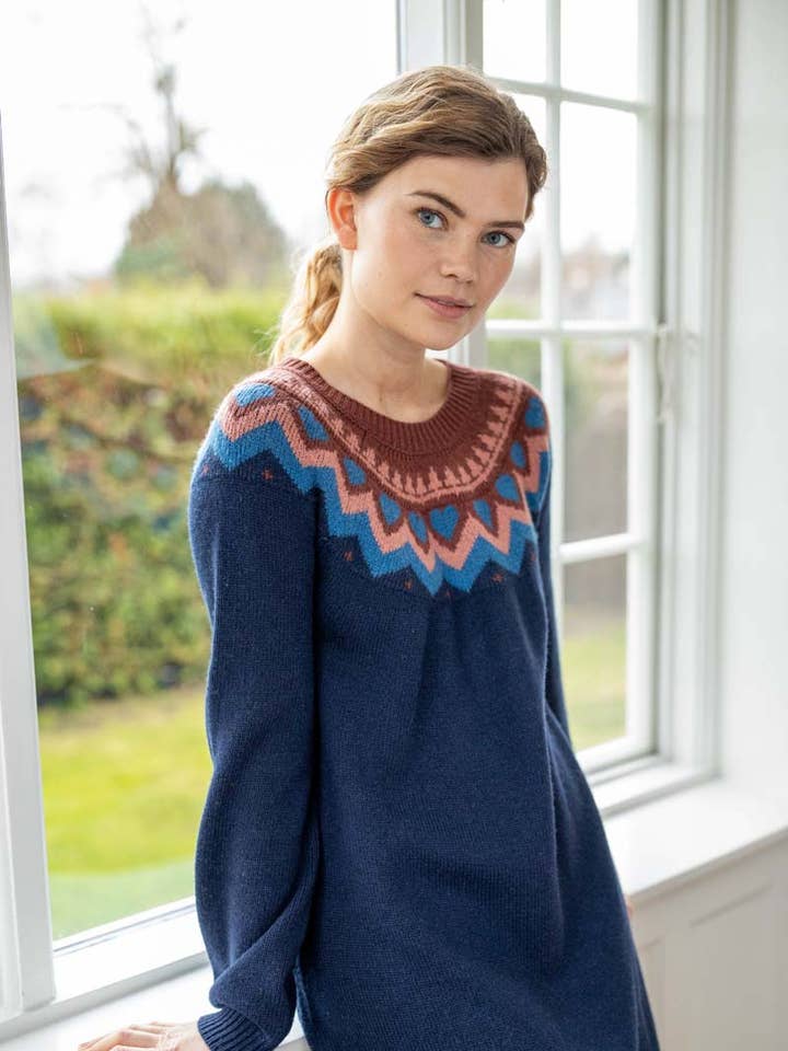 Danesukkertop Wool Sweater Dress Dk Navy for wholesale by Danefae København