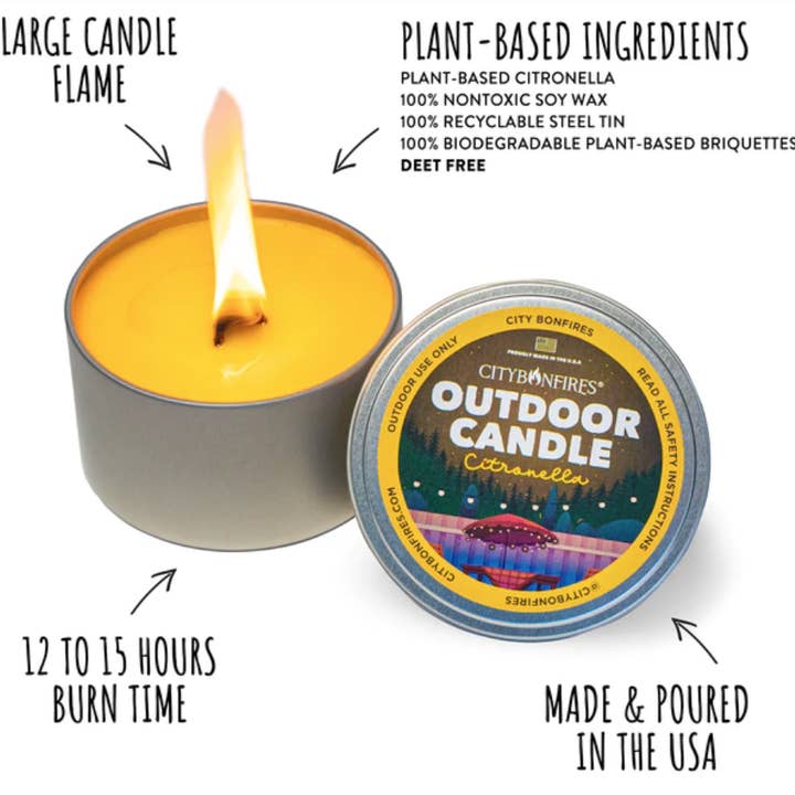 City Bonfires - Portable Fire Pits - Wholesale Outdoor Candle - The Outdoor Candle - Citronella