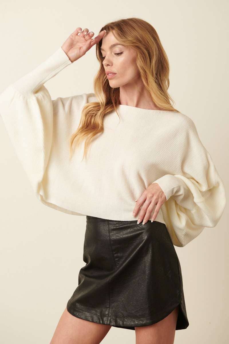 mittoshop - Wholesale Pullover-trui - Dames - GEBREIDE TRUI MET LANGE MOUWEN EN DOLMAN MET BOOTHALS14