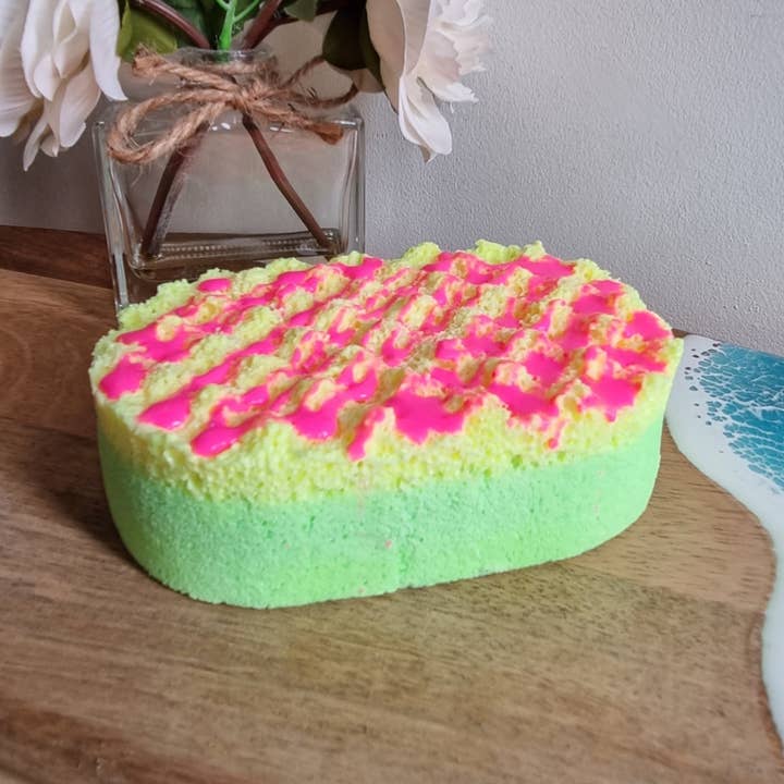 Cottage Fresh Scents – wholesale Bath pouf/sponge – Tropical Twist Soap Infused Exfoliating Massage Sponge0