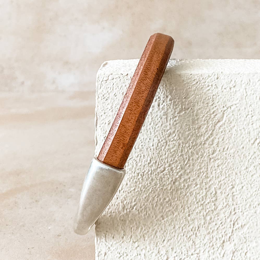 Diana Kauffman Designs - Vendita all'ingrosso Bracciale a polsino - Bracciale breakaway in pelle/Argento6