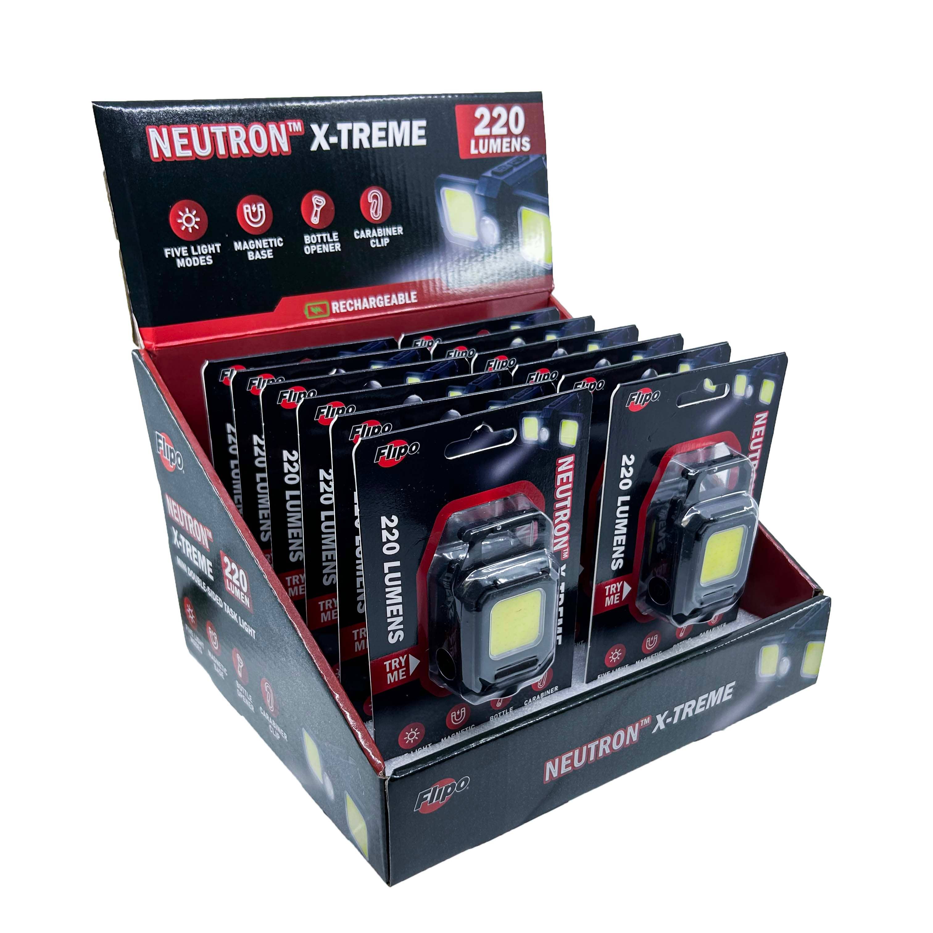 Flipo Group, Ltd. - Vente Lampe de poche - Lampe multi-tâches mini rechargeable Neutron X-Treme 12 unités.12