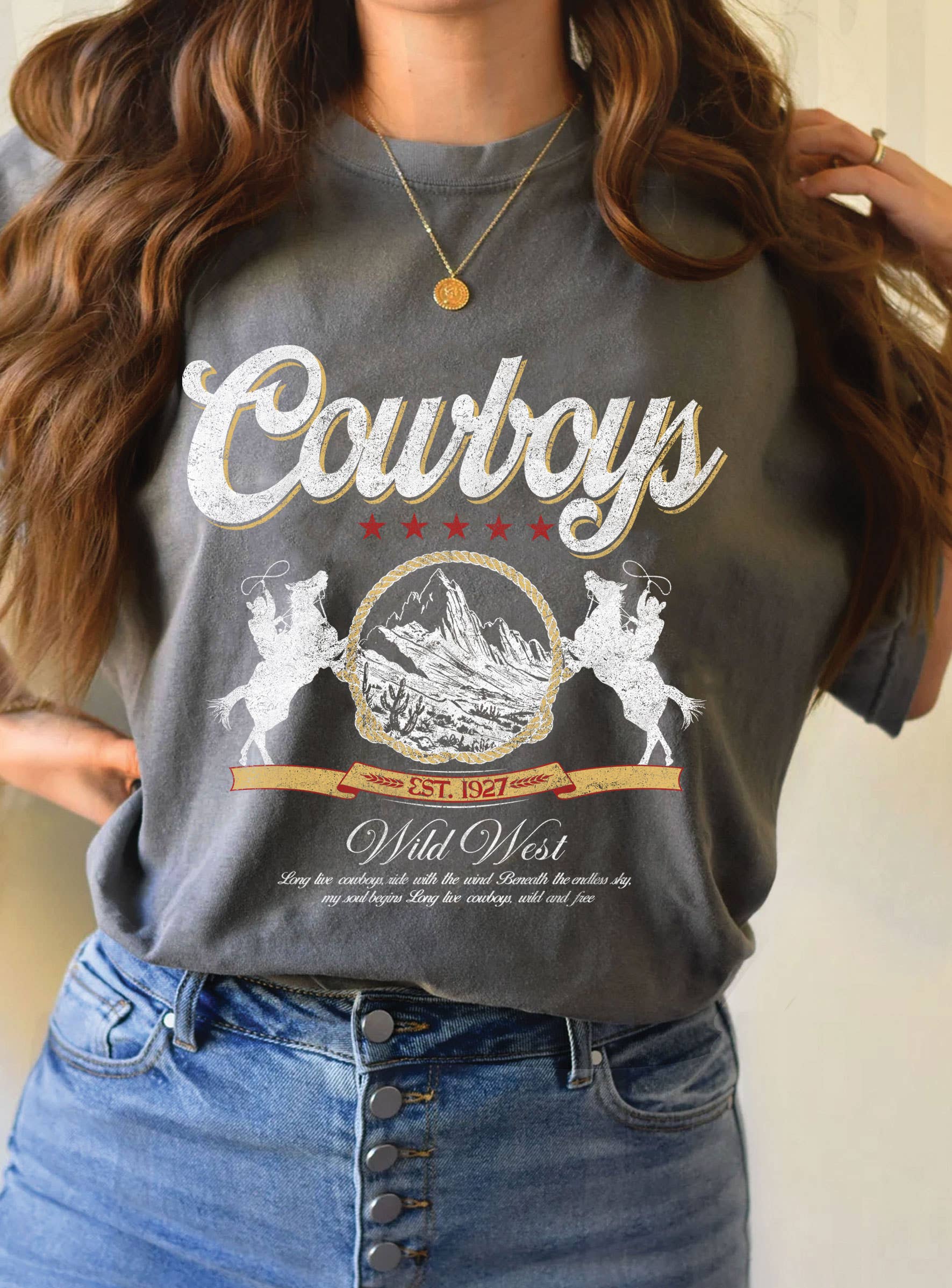 Rustee Clothing - Wholesale Screen Printed T-Shirt - Unisex - COWBOY WILD WEST GRAPHIC T SHIRTS3