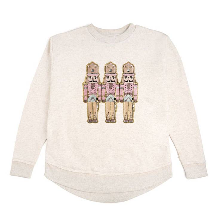 Sudadera de Navidad para Mujer con Estampado de Cascanueces y Pastel - Natural para venta al por mayor de Sweet Wink