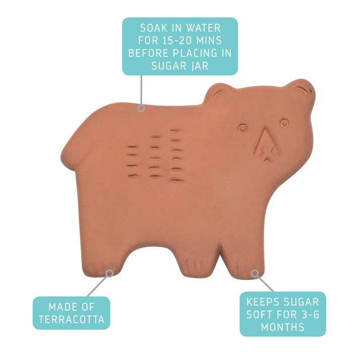 Now Designs by Danica - Wholesale Kitchen Tool/Gadget - Boris Bear Terracotta Sugar Saver2