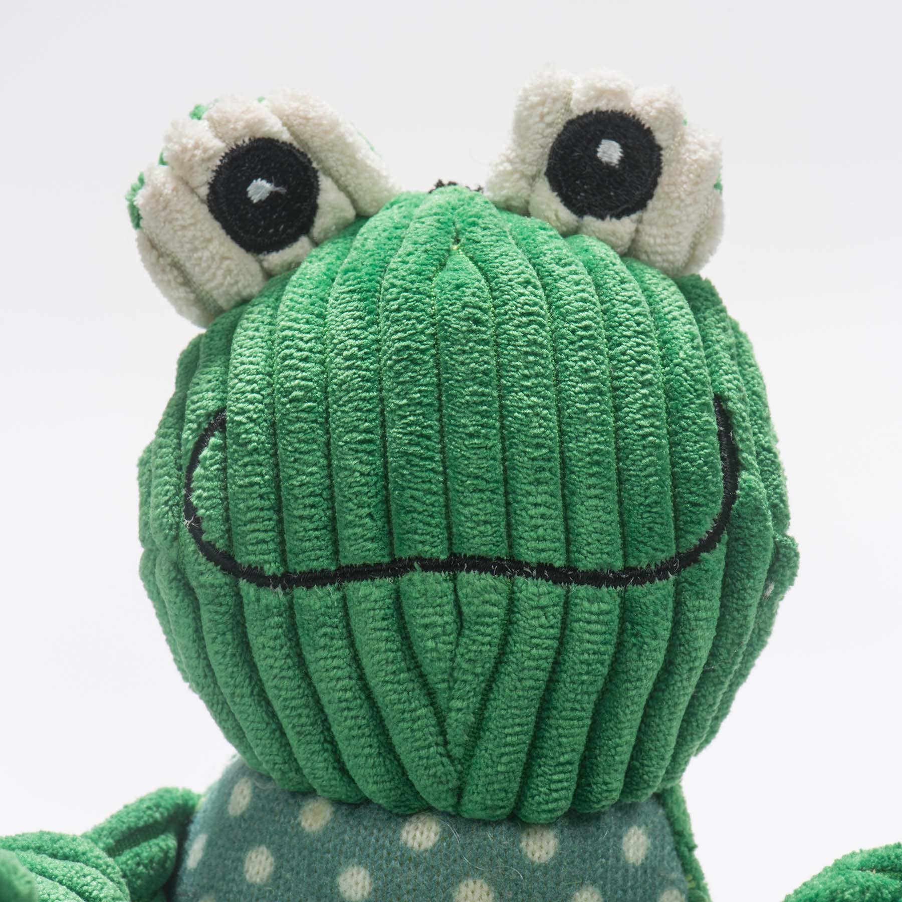 HuggleGroup - Vendita all'ingrosso Peluche - Cani - Fergie Frog Knottie® giocattolo di peluche per cani1