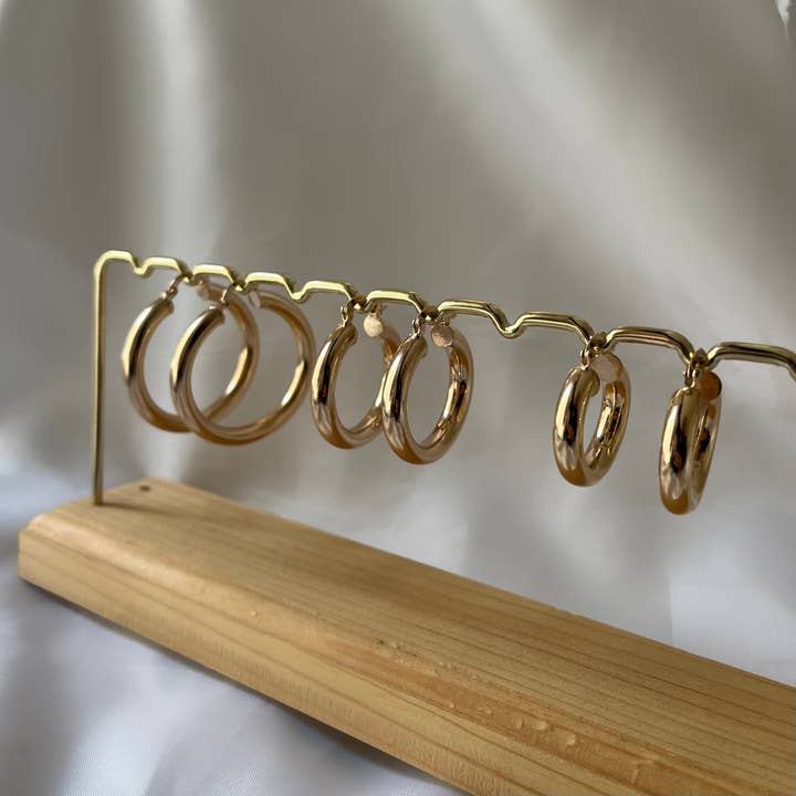 Boucles plaqué or Louisa pour la vente par Zelda Bijoux