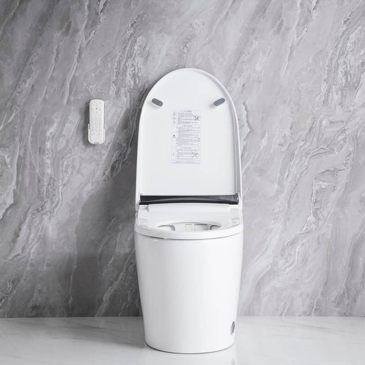 39F Inc. - Wholesale Toilet Paper Holder - White Elongated Smart Toilet with Heated Bidet Seat 15