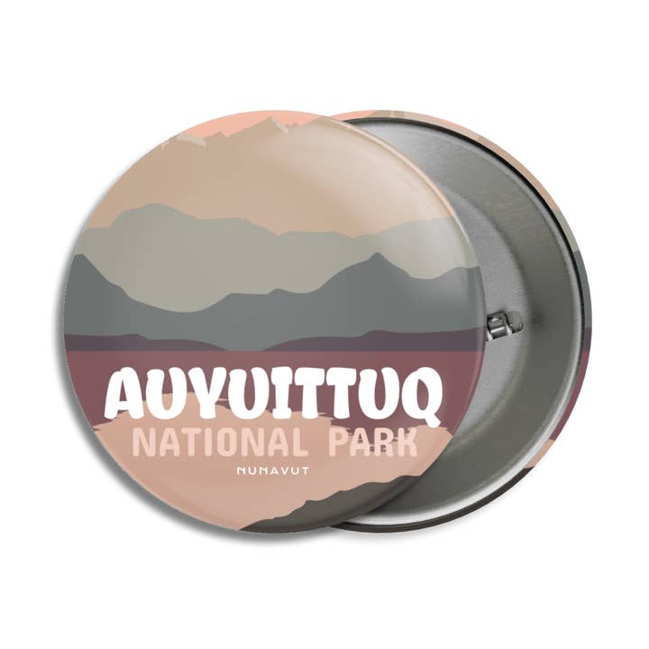 Auyuittuq National Park of Canada Pinback Button for wholesale by Canada Untamed