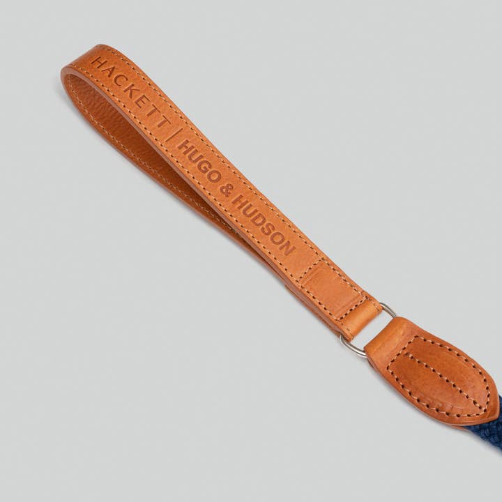 Hugo & Hudson - Wholesale Pet leash – Dog - Hackett x Hugo Hudson Navy Rope Leather Dog Lead2