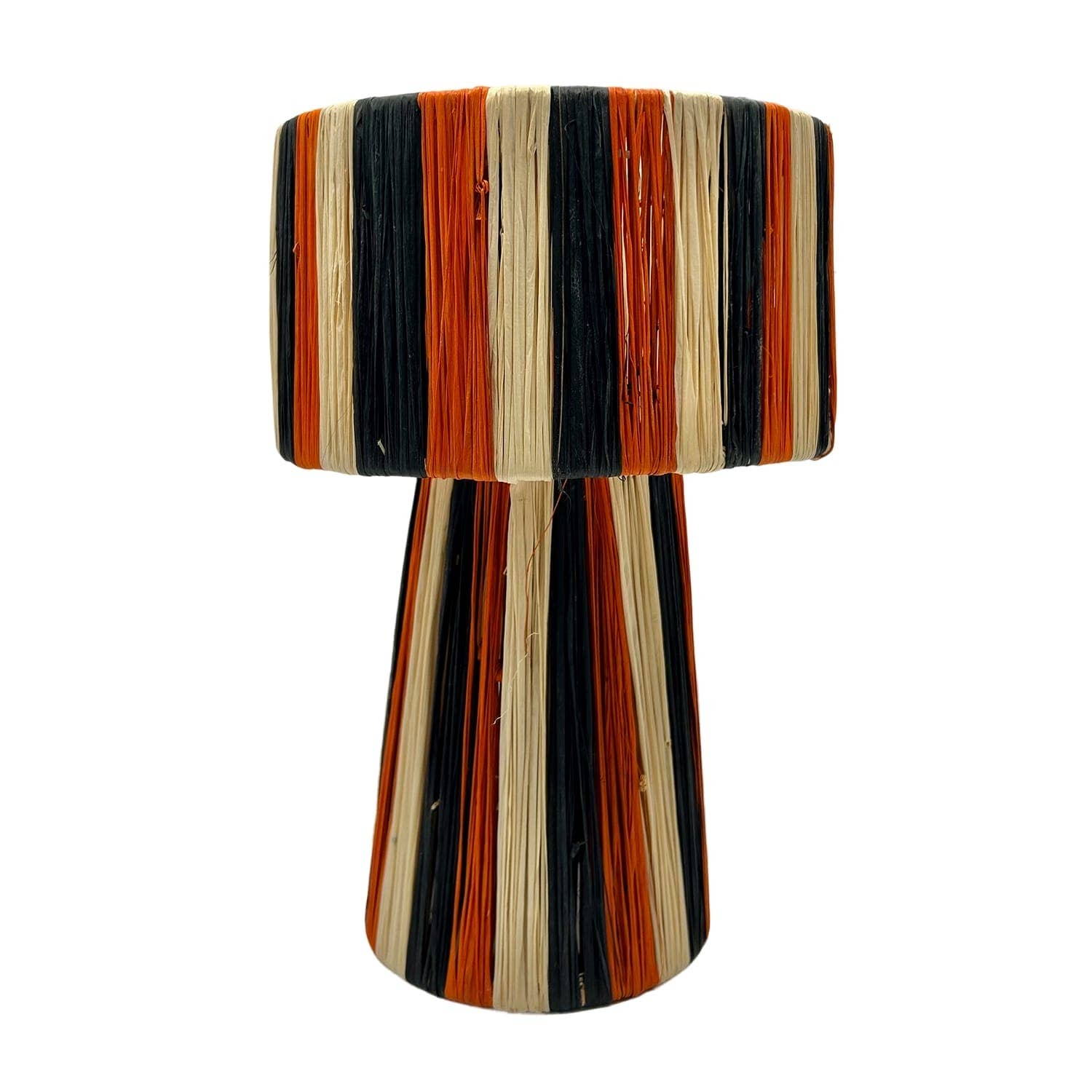 Etnico del Mondo - Wholesale Accent/Desk Lamp - Handcrafted Moroccan Mushroom Lamp in Raffia Boho Style4