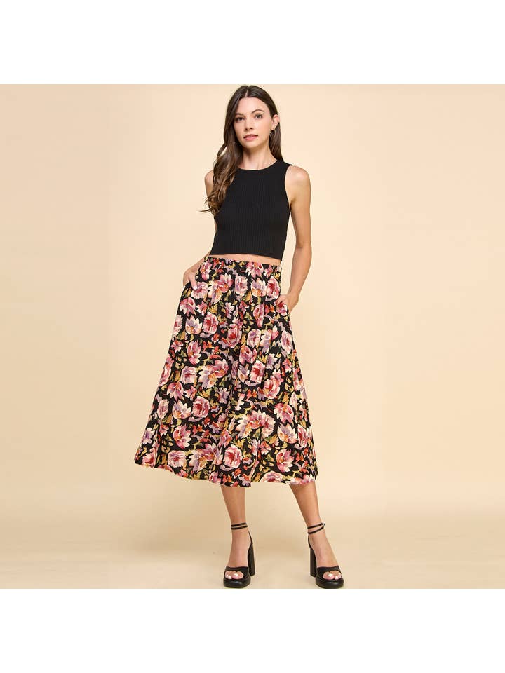 Les Amis – Engroshandel Nederdel - Dame – Blomsterprint Nederdel