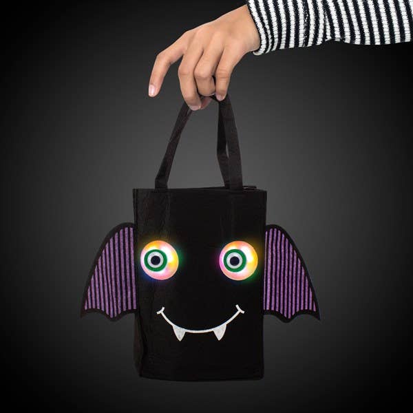 Windy City Novelties - Wholesale Tote Bag - Kids - 24ct LED Halloween Trick-or-Treat Bags PDQ3