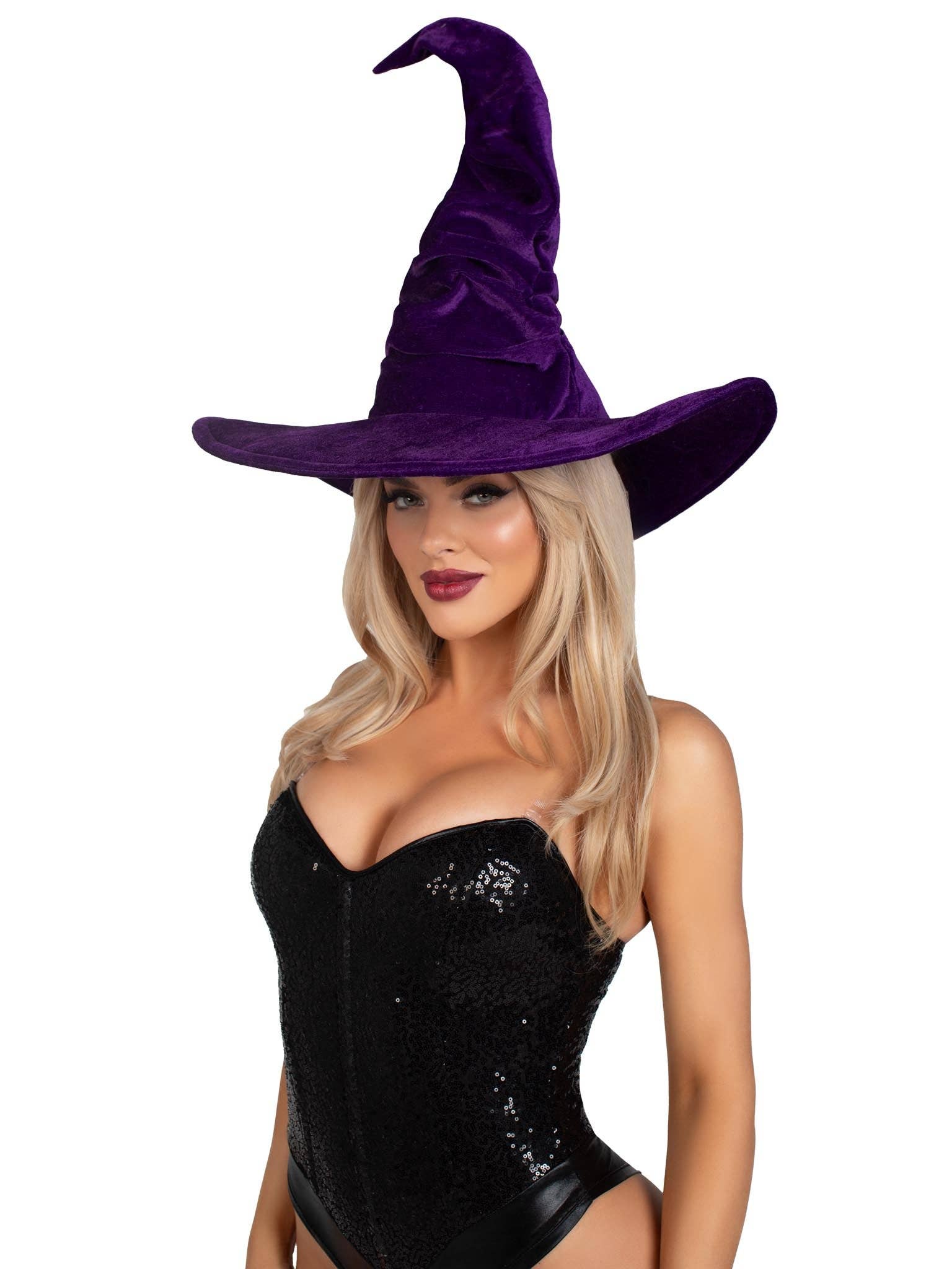 Leg Avenue - Wholesale Costume - Women's - Velvet Ruched Witch Hat10