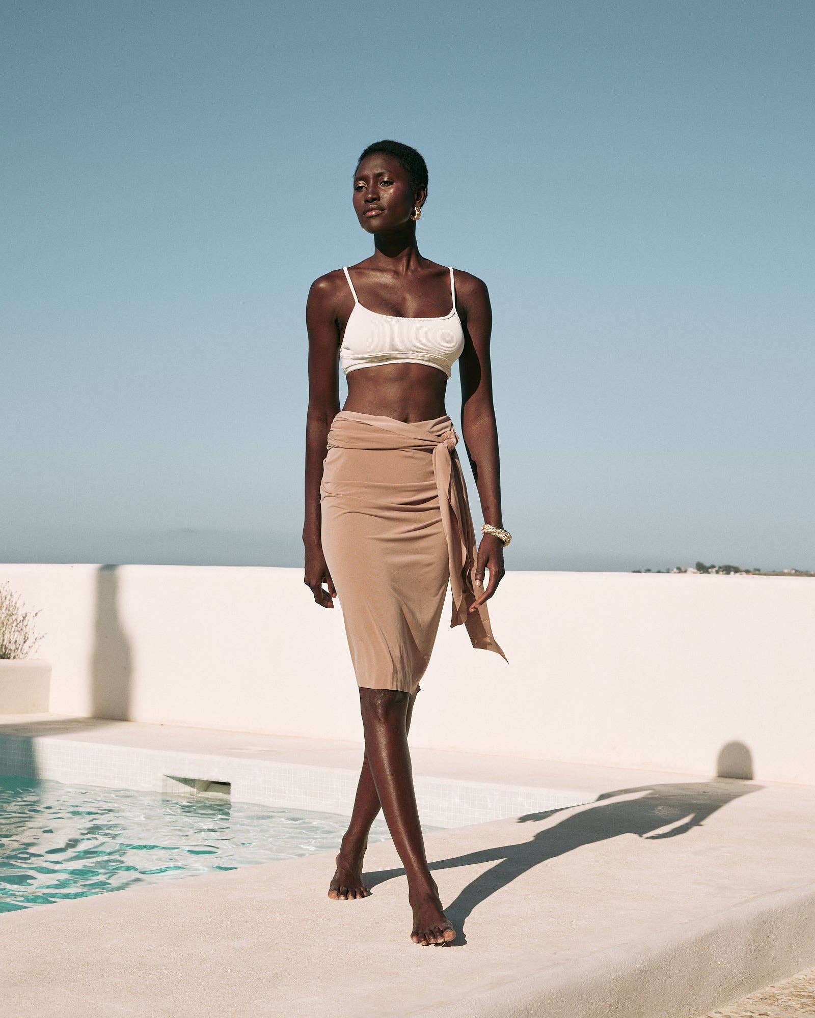 Bruna - Wholesale Swim Cover Up - Women's - Taupe Pareo · Beach ·3