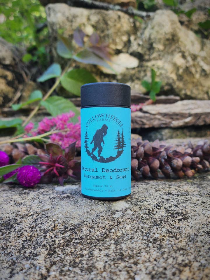 Biodegradable Deodorant- Bergamot & Sage for wholesale by Cullowheegee Farms