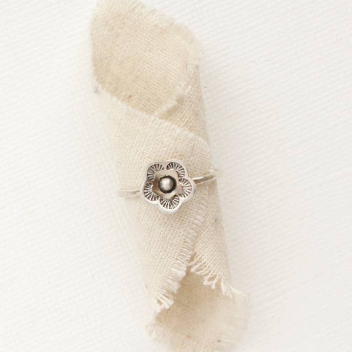 Mini Cactus Flower Ring, Stacking Rings for wholesale by Sarah DeAngelo