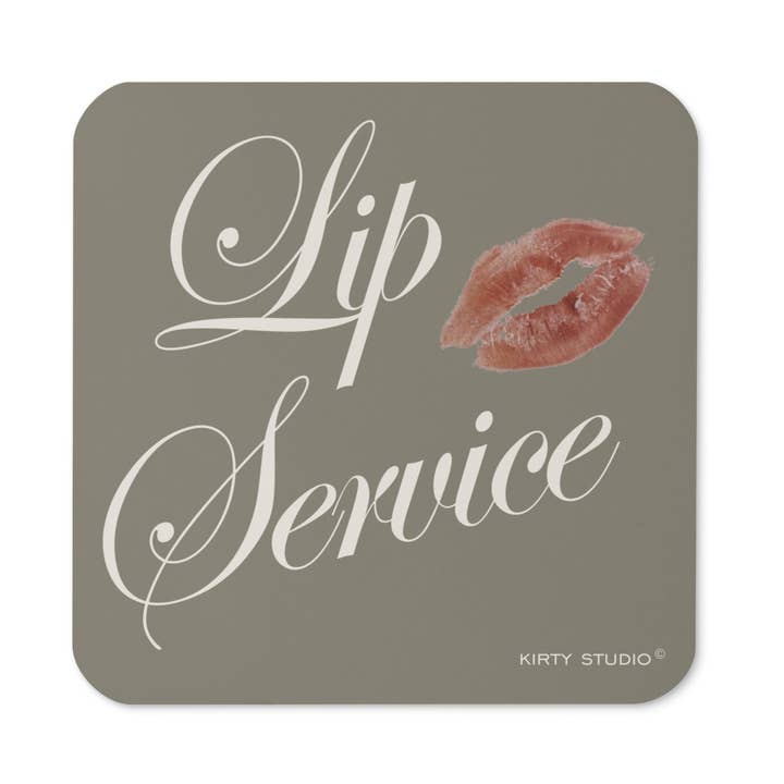 'Lip Service' Coaster for wholesale by Kirty Studio