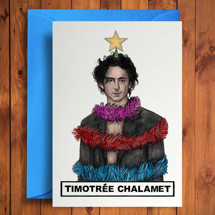 Timotrée Chalamet - Funny Christmas Card for wholesale by Quite Good Cards