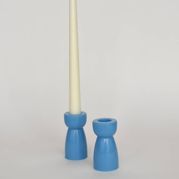 Blue Jean Taper Candle Holder for wholesale by StephanieVCreations