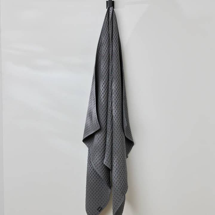 Geometry - Vente Serviettes de bain - Serviette de bain à gaufres au charbon
