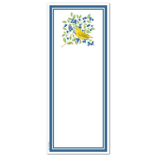 Bloc de notas magnético 14-517 Blueberry Warbler para venta al por mayor de Alice's Cottage