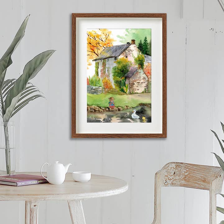 Forest Cabin | Giclée kunsttryk for engroshandel hos NananStudio