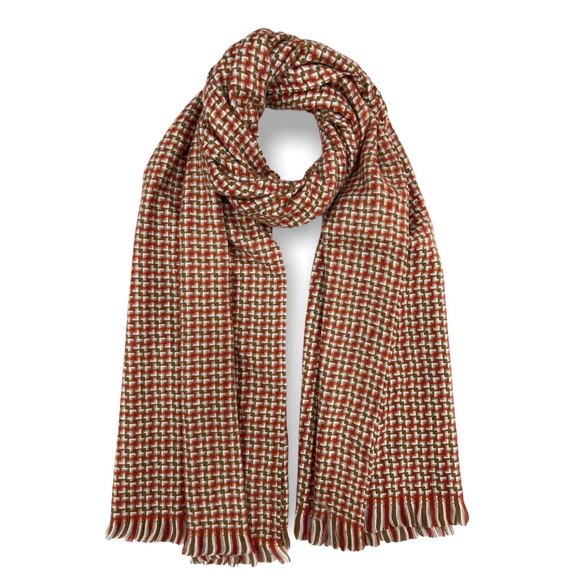 London Scarves - Wholesale Scarf - Women's - Winter houndstooth weave knitted scarf12