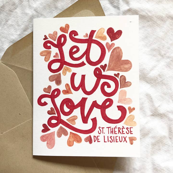 St Therese de Lisieux Valentine's Greeting Card for wholesale by She Said It.