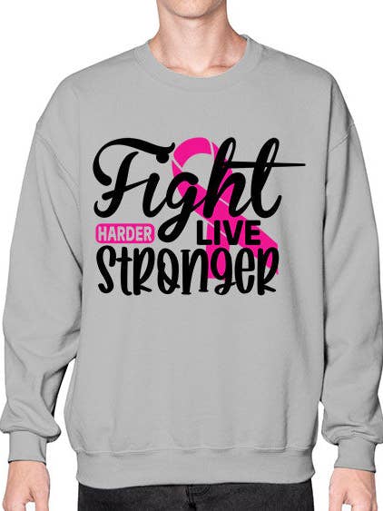 Combattez plus fort, vivez plus fort 27# - cancer du sein - Sweatshirt - Col rond pour la vente par tshirt unlimited