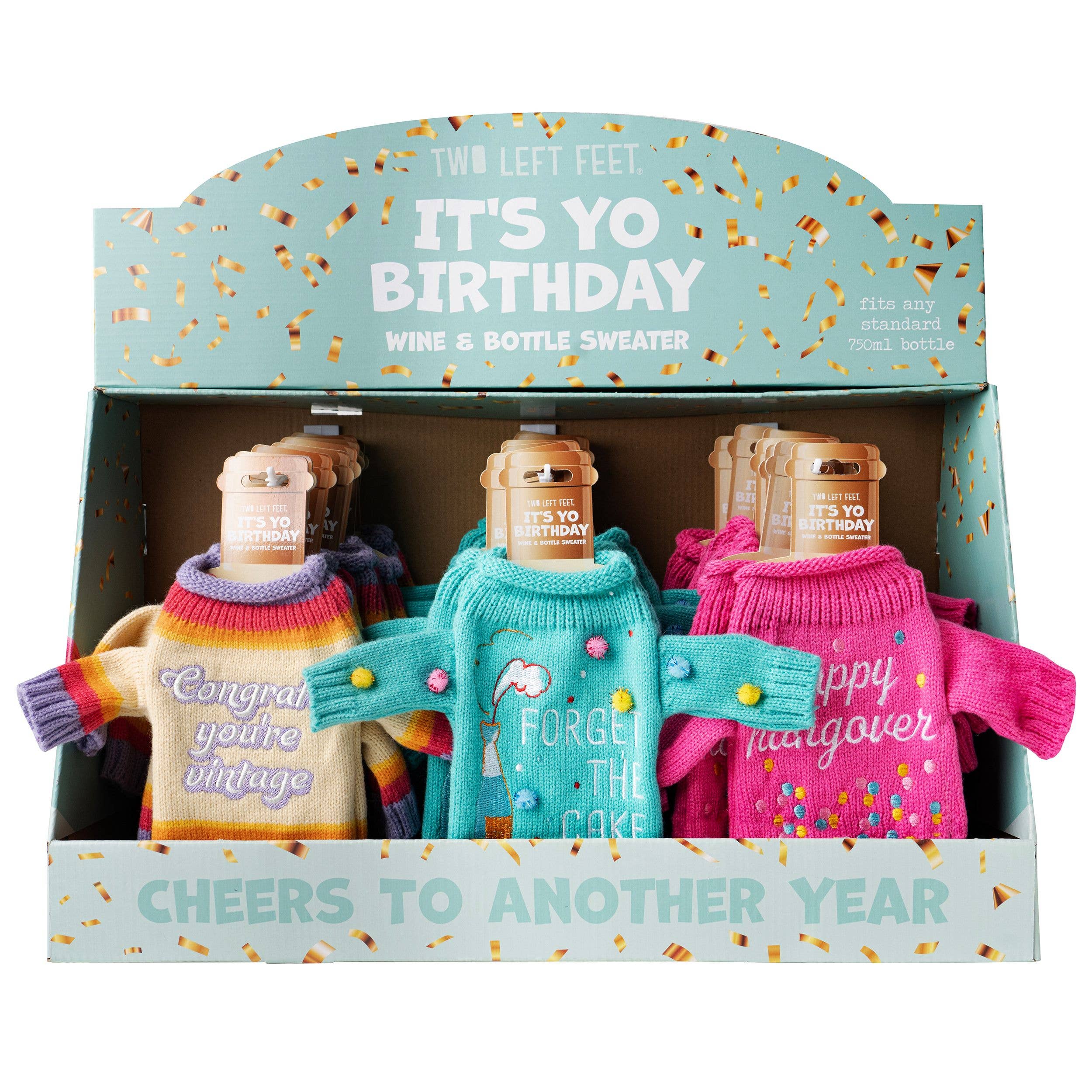 DM Merchandising - Wholesale Wine Gift Bag - TLF It's Yo Birthday Wine & Bottle Sweater1