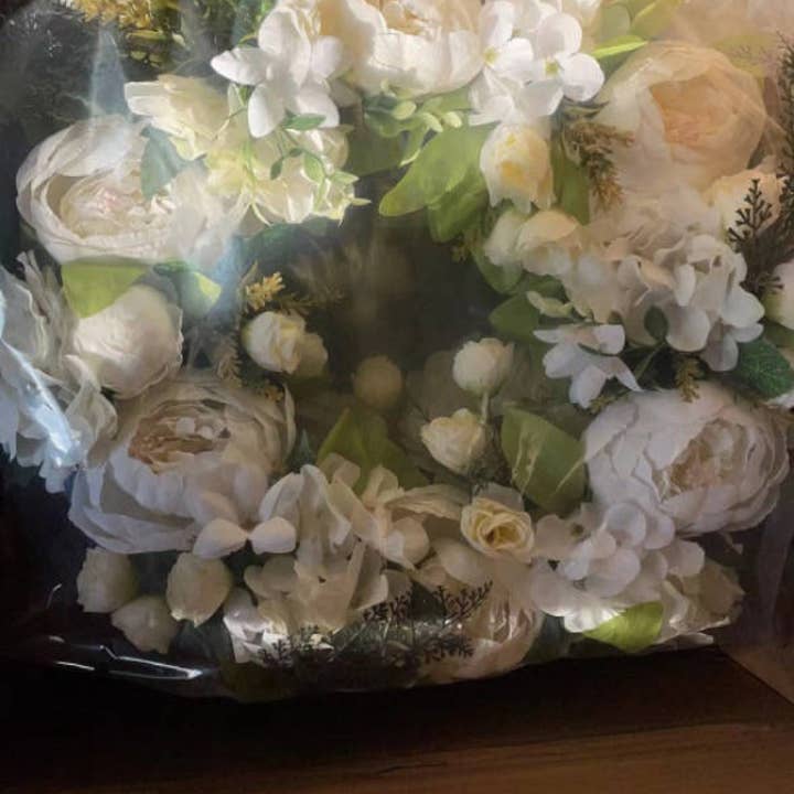 Delmar Decor - Wholesale Wreath - Spring Wreath- White Peony2