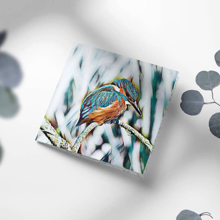 Art Collection: Kingfisher Blues! with Blue Envelope for wholesale by 5C Designs