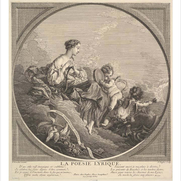 Vier Gedichte, 1741 für den Großhandel von The Retrospect Group Collection