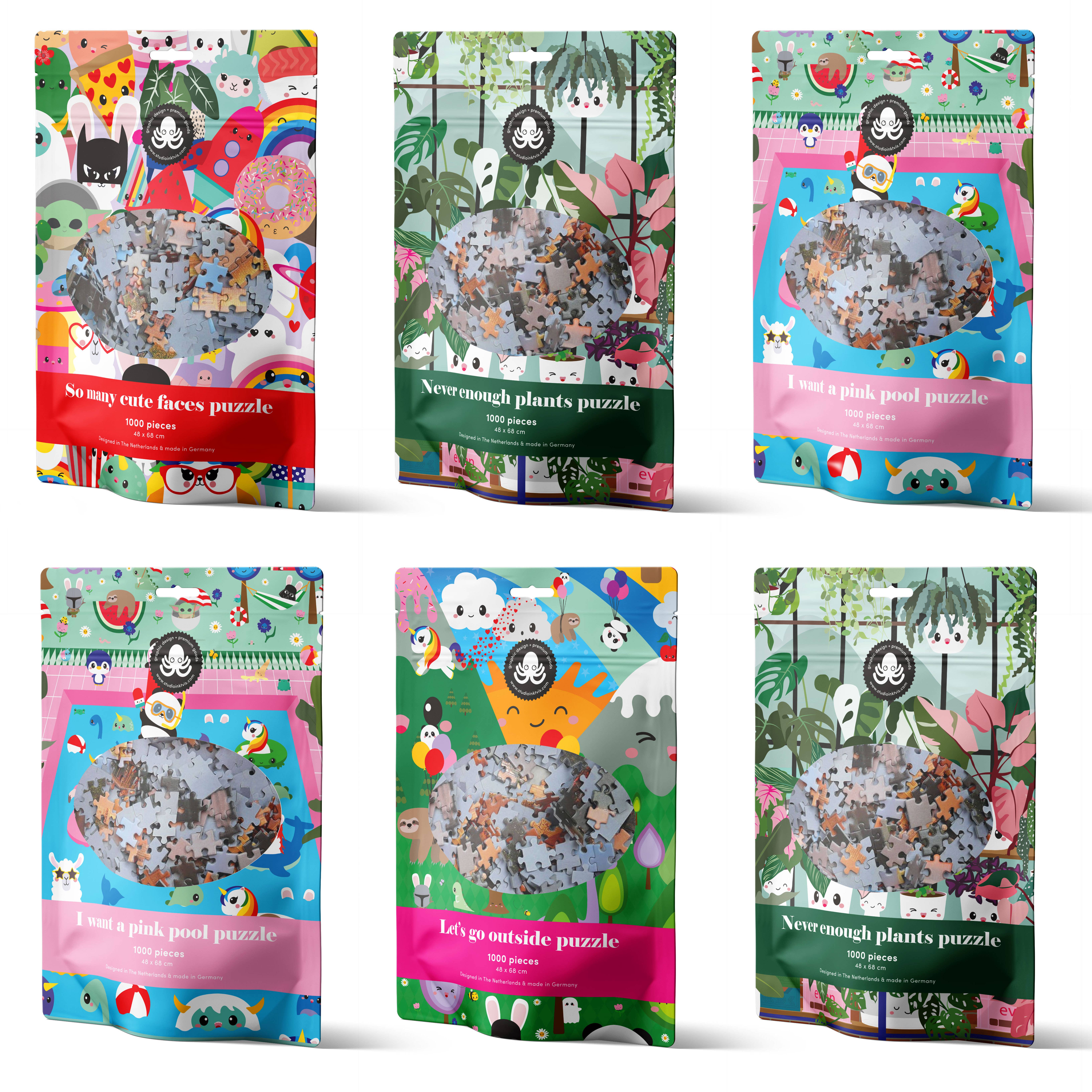 Studio Inktvis - Vente Puzzle – adulte - Puzzle 1000 pièces Pink Pool23