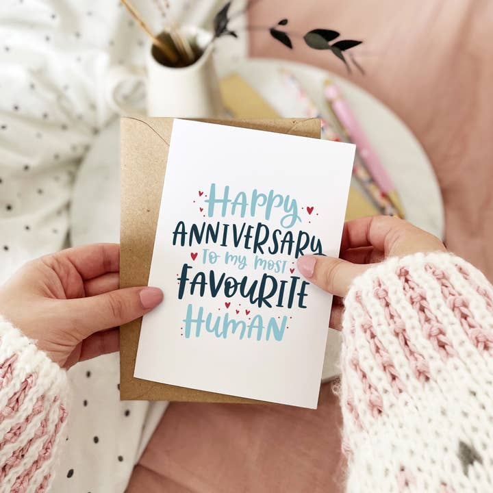 Abbie Imagine - Wholesale Anniversary Card - Favourite Human Anniversary Card | Love Card for Him or Her2