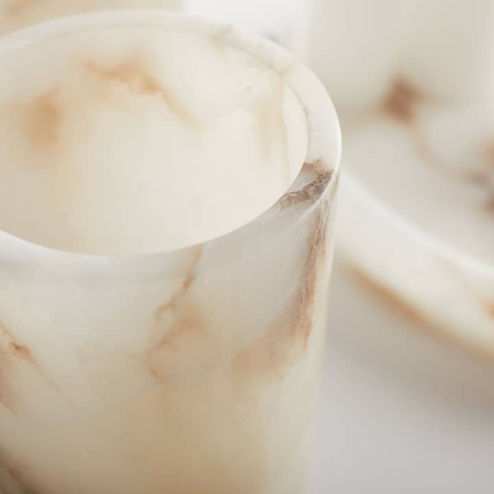 The Collective - Wholesale Candle Holder - Santo Alabaster Hurricane