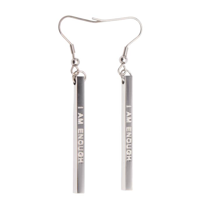 I AM ENOUGH - Bar Earrings for wholesale by FIERCE ONE