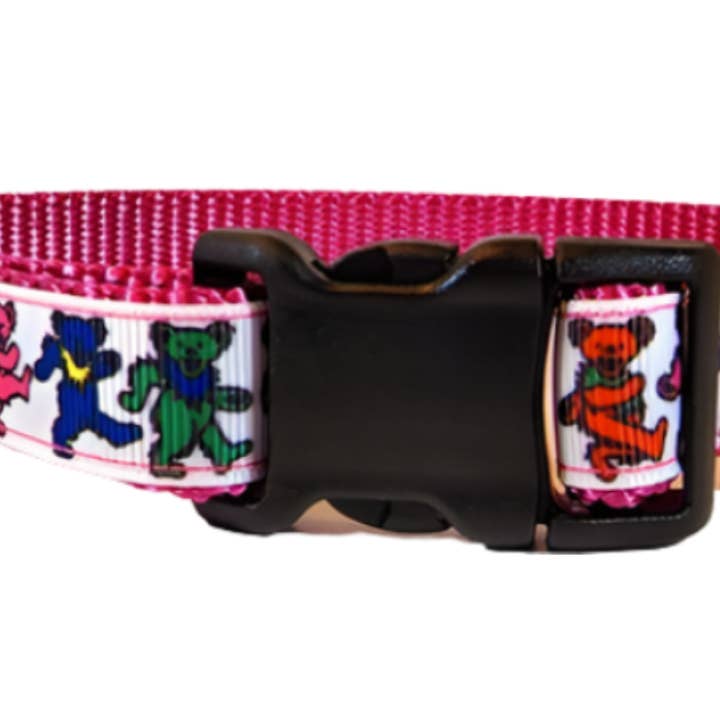 Rocky Mountain Hound - Wholesale Pet Collar - Dog - 3/4" Pink Dancing Bears Dog Collar, Leash, or Martingale