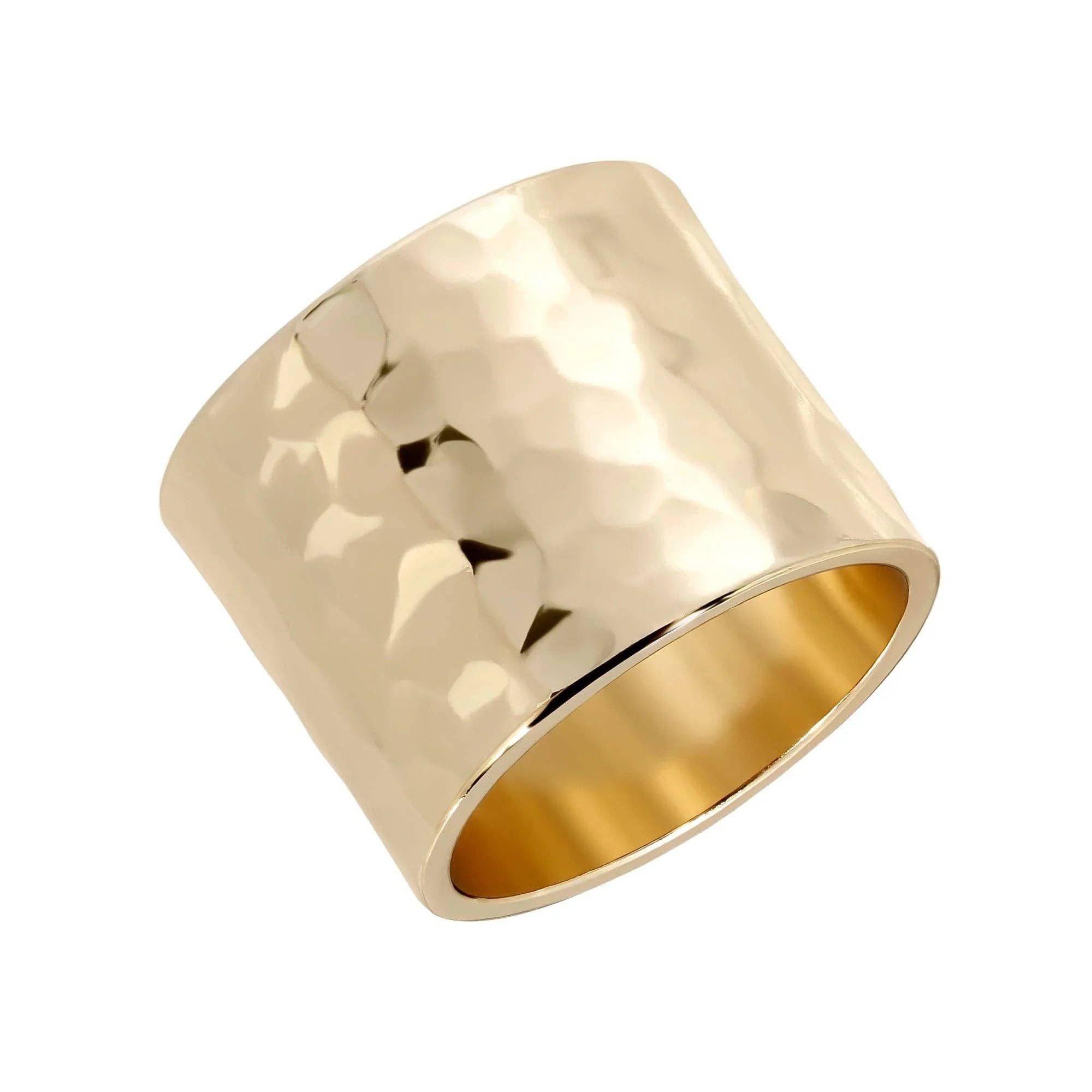 Eklexic - Wholesale Band/Stacked Ring - Hammered Wide Ring0