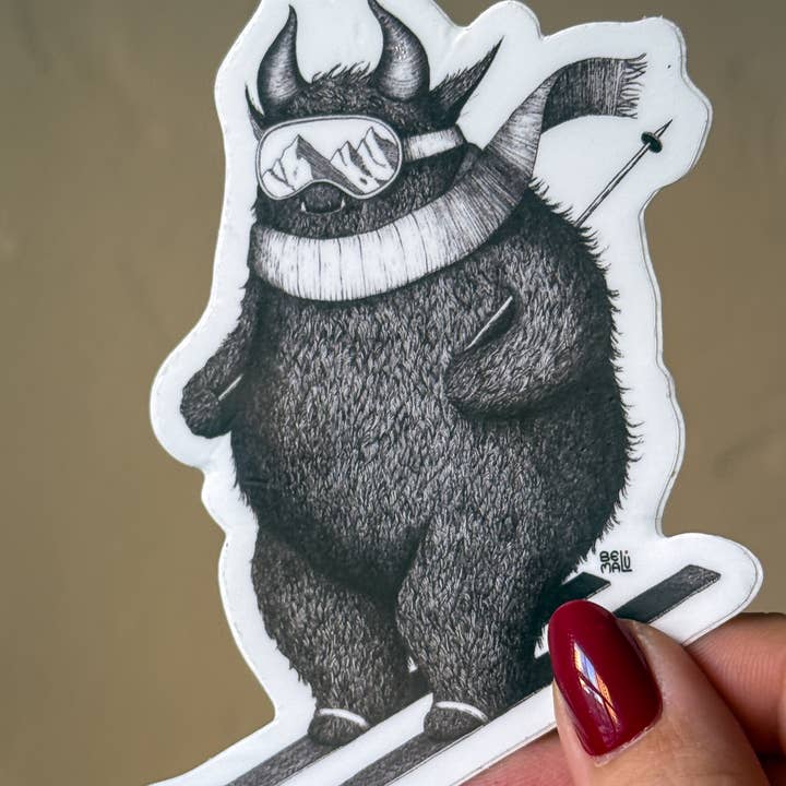 "Ski Bum Seb" Sticker for wholesale by Belu Malu