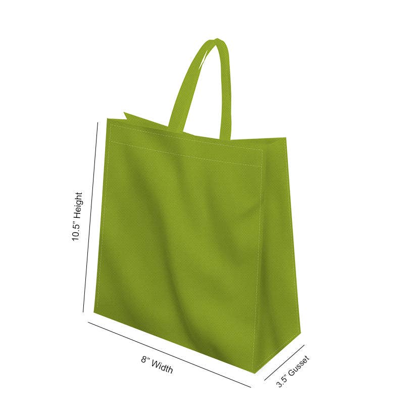 Non Woven Totes - Wholesale Tote Bag - Unisex - Reusable Heavy-Duty Non-Woven Tote Bag - 8x10.5x3.5 | Custom Printed Power Tote Bags8