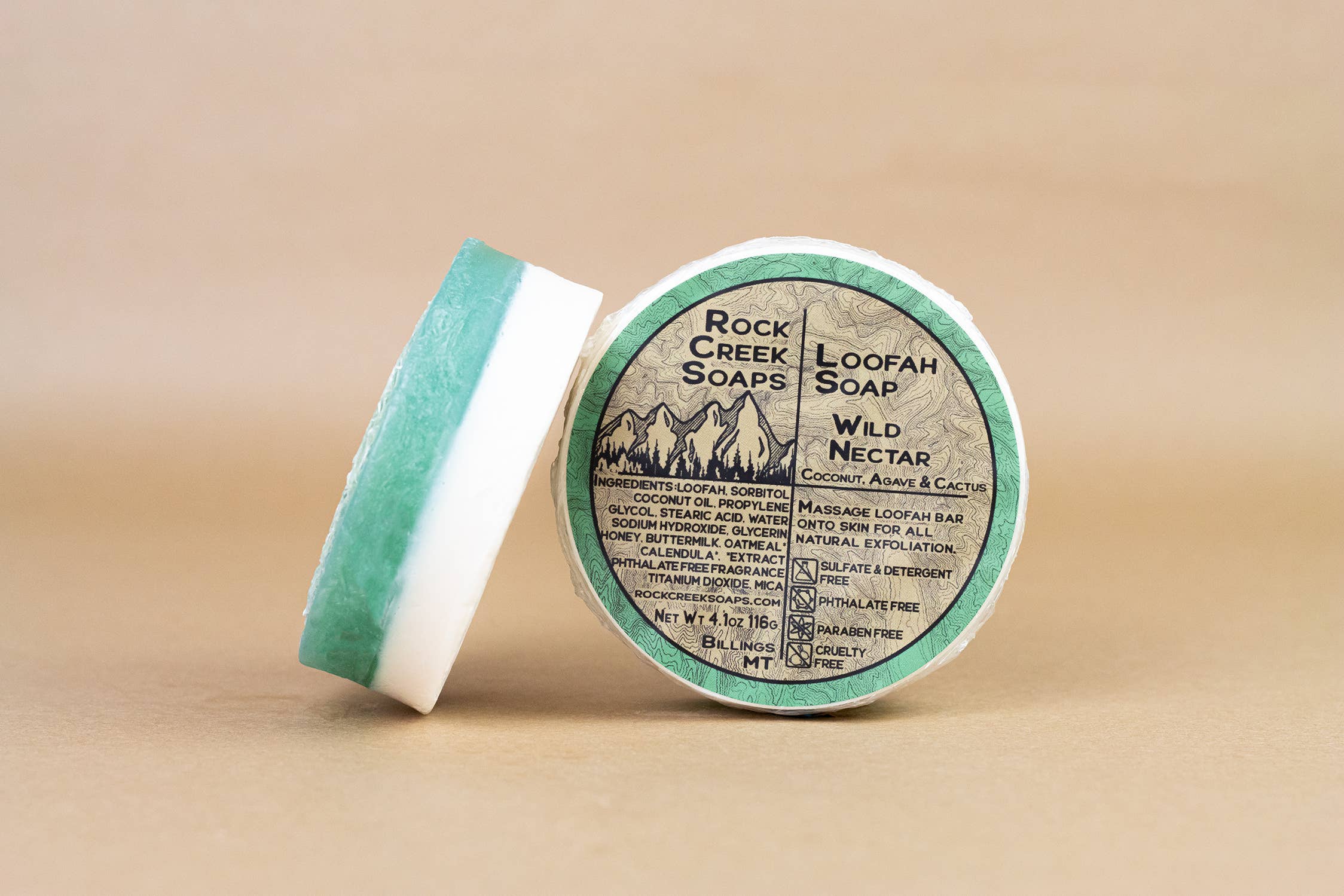 Rock Creek Soaps - Wholesale Loofah - Wild Nectar Loofah Soap | Coconut, Vanilla & Citrus1