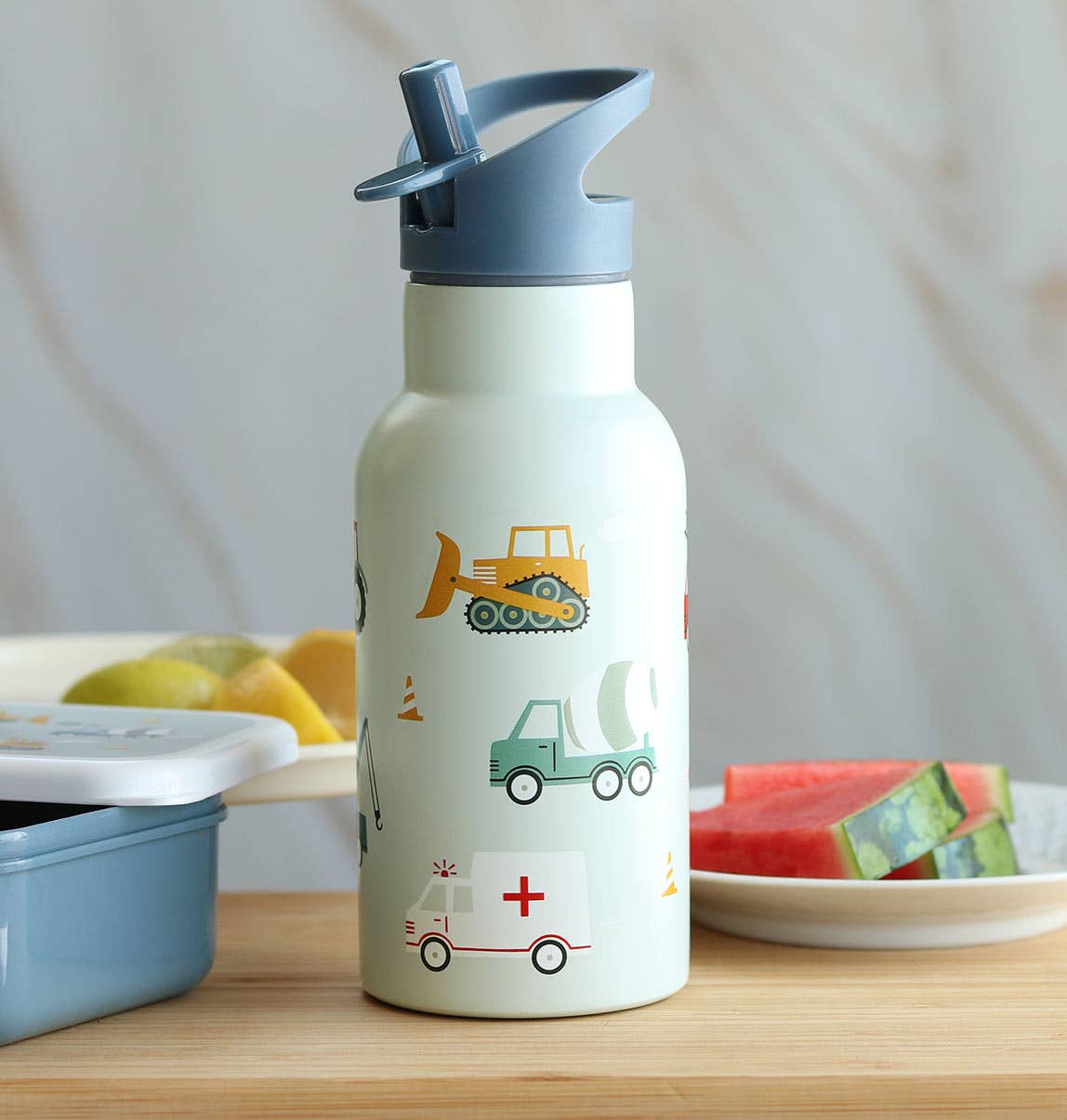 A Little Lovely Company – wholesale Water bottle – Kids stainless steel drink/water bottle: Vehicles, Cars4