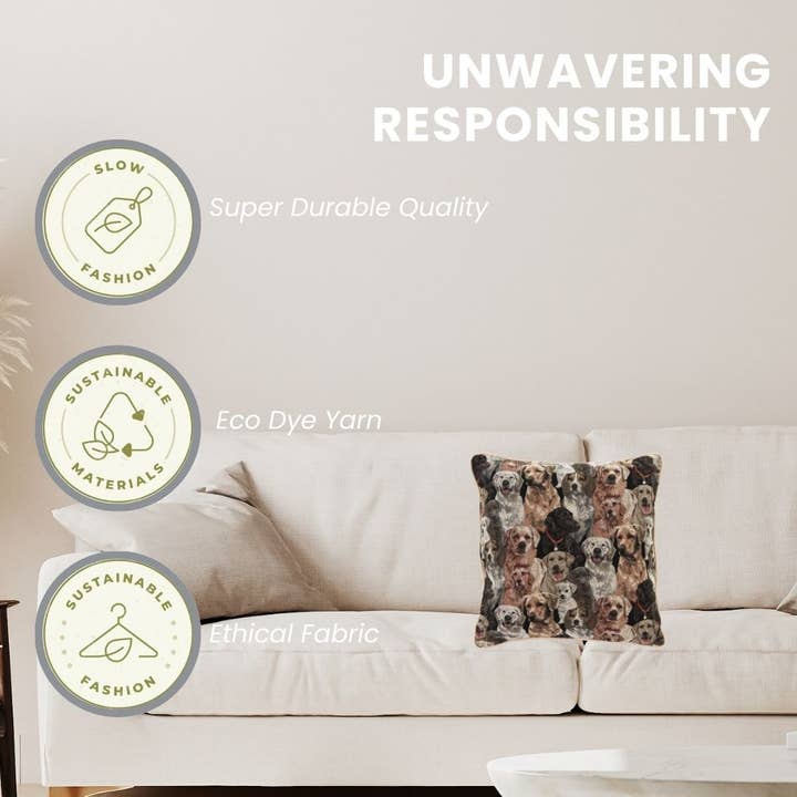 SignareArt - Vente Housse de coussin - CCOV-LAB | HOUSSE DE COUSSIN LABRADOR | DESIGN DÉCORATIF MODE MAISON COUSSIN 18X18 POUCES1
