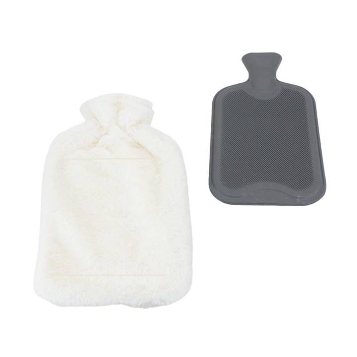 Hot water bottle » soft teddy cover » heat pad with opening for warm hands » hand warmer & body warmer » fluffy heating pad 2L for wholesale by VewoTex