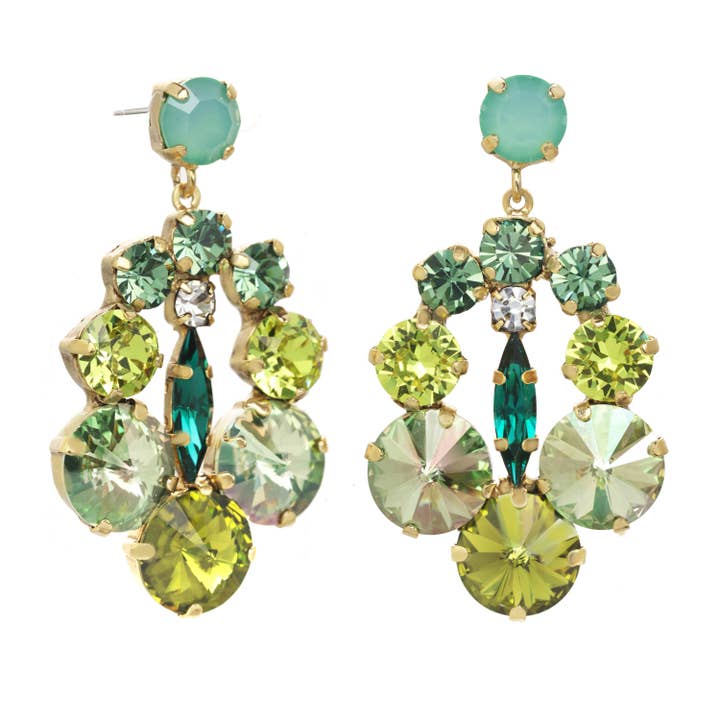 Leonie Earrings in Emerald for wholesale by TOVA