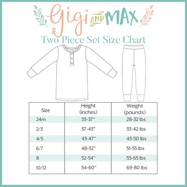 Gigi and Max - Wholesale Sleepwear Set - Kids - Bamboo Pajama Kids Clothing Sleepies Toddler 2PC Ruffle Set Catalina 3